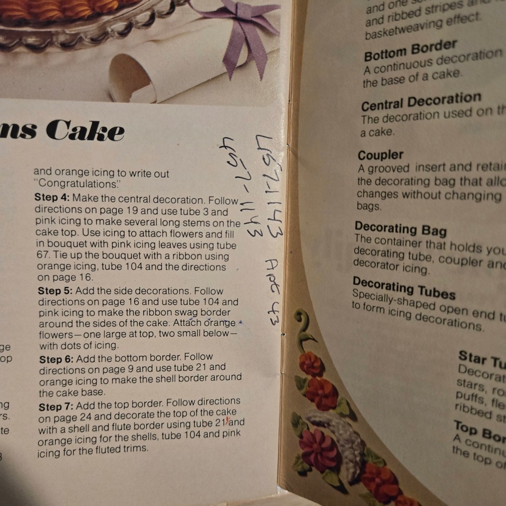 Basic Cake Decorating The Wilton Way Booklet 1975 Vintage Cake Instruction Book - Picture 10 of 11